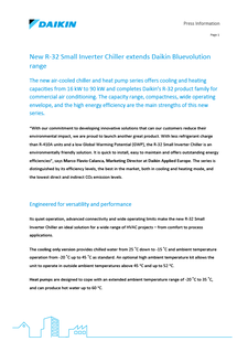 Press Information New R-32 Small Inverter Chiller and Heat Pump series EWAT_CZ.pdf Press Information New R-32 Small Inverter Chiller and Heat Pump series EWAT_CZ.pdf